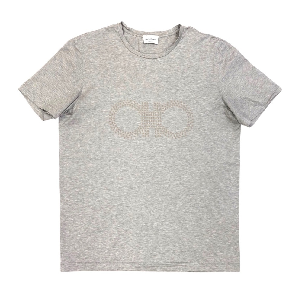 Salvatore Ferragamo Horsebit Logo T-Shirt Men's Size Medium Gray